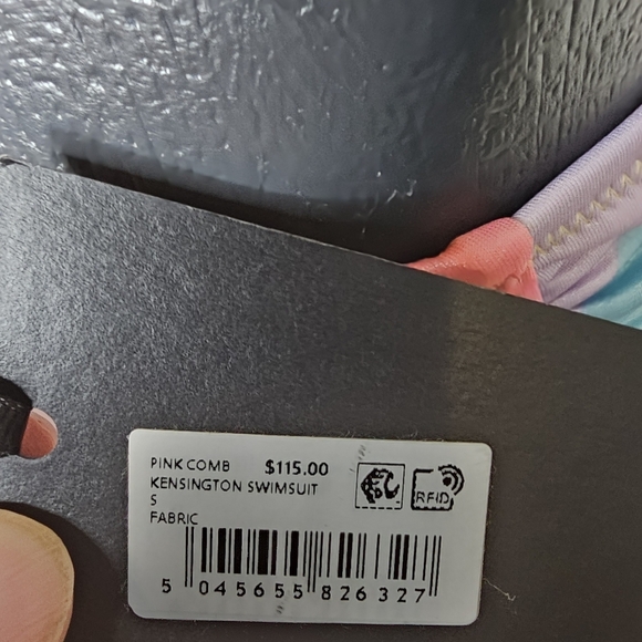 Kurt Geiger Kensington Colorful One-Shoulder Swimsuit - Picture 7 of 8